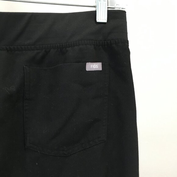 FIGS Petite Black Zamora Zip Pocket Drawstring Pull On Waist Scrubs Jogger Pant - Picture 12 of 15